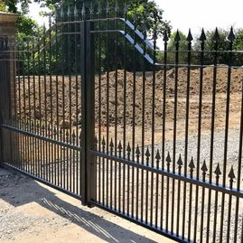 Large wrought iron gates